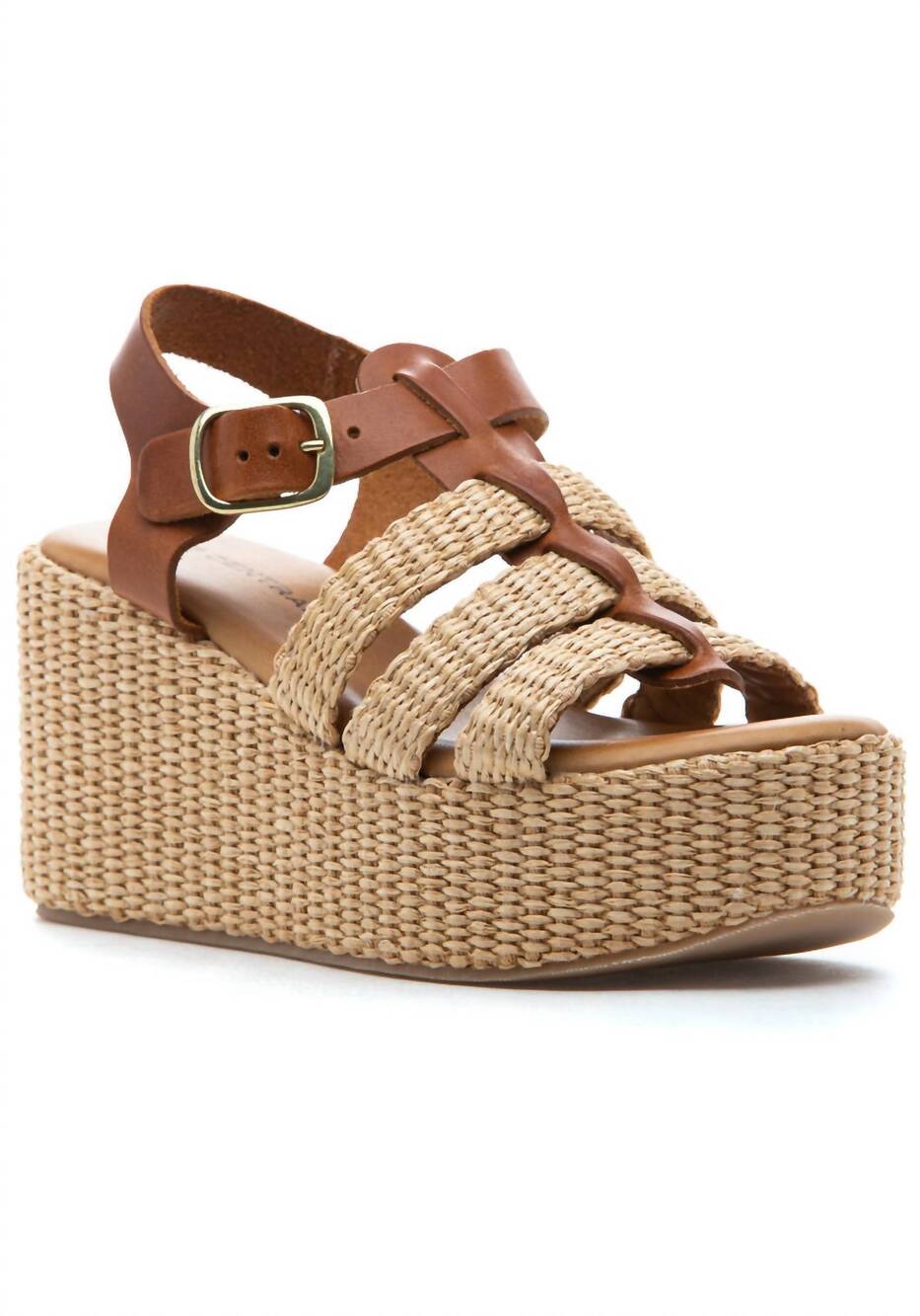 NEW 275 CENTRAL women's shane wedge sandal in natural raffia